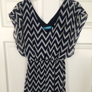 Navy chevron dress!